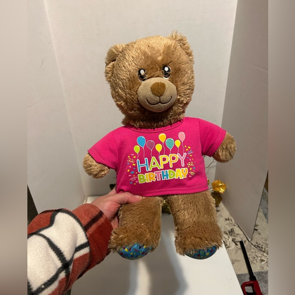 Build-A-Bear Brown Teddy with Pink Outfit